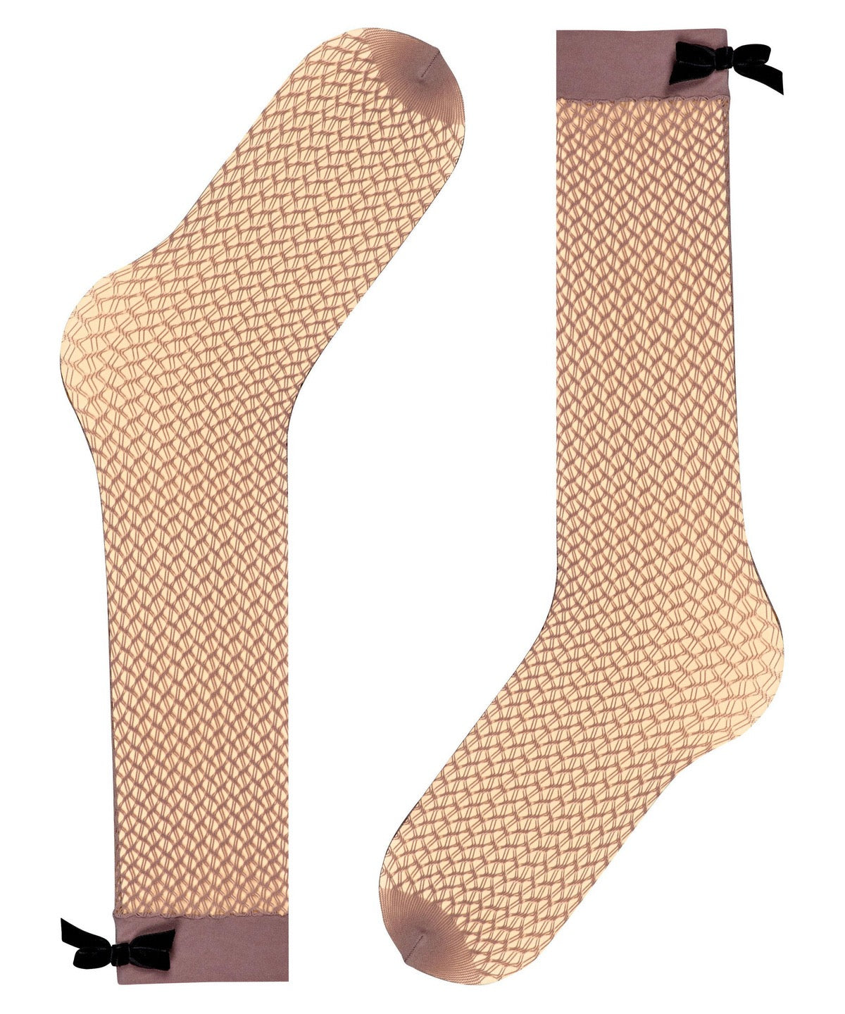 FALKE Kniekous Miss Ribbon netkous - taupe