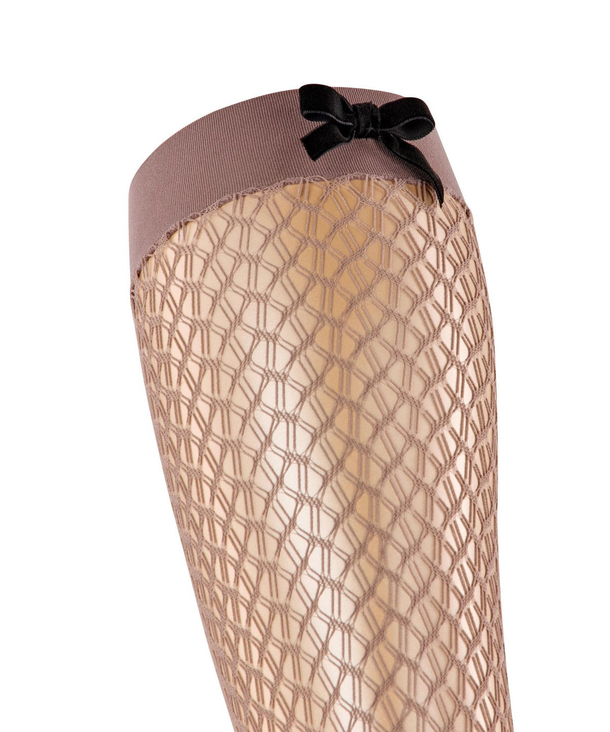 FALKE Kniekous Miss Ribbon netkous - taupe