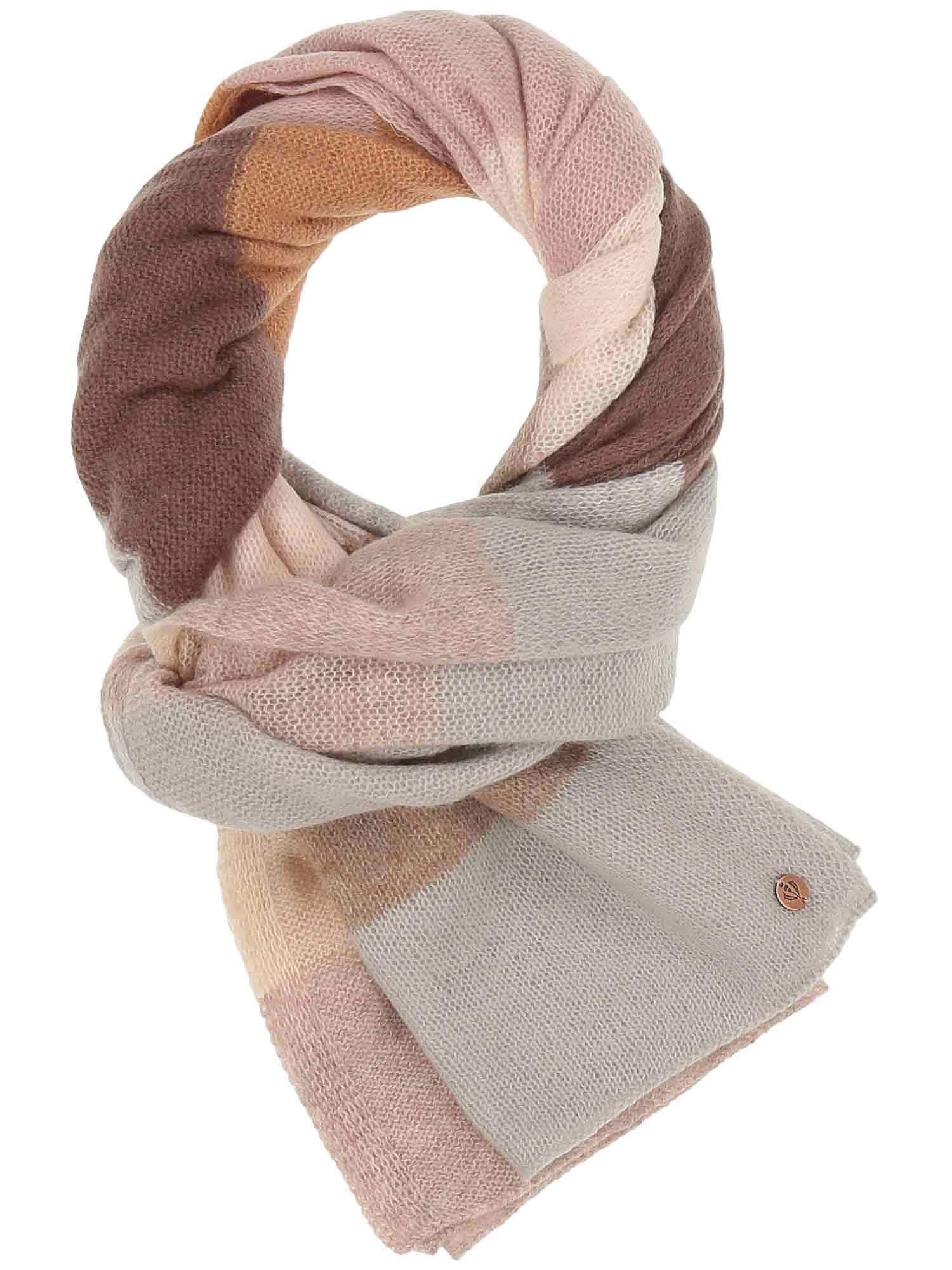 Sjaal dames FRAAS stripe Greige 100% wol