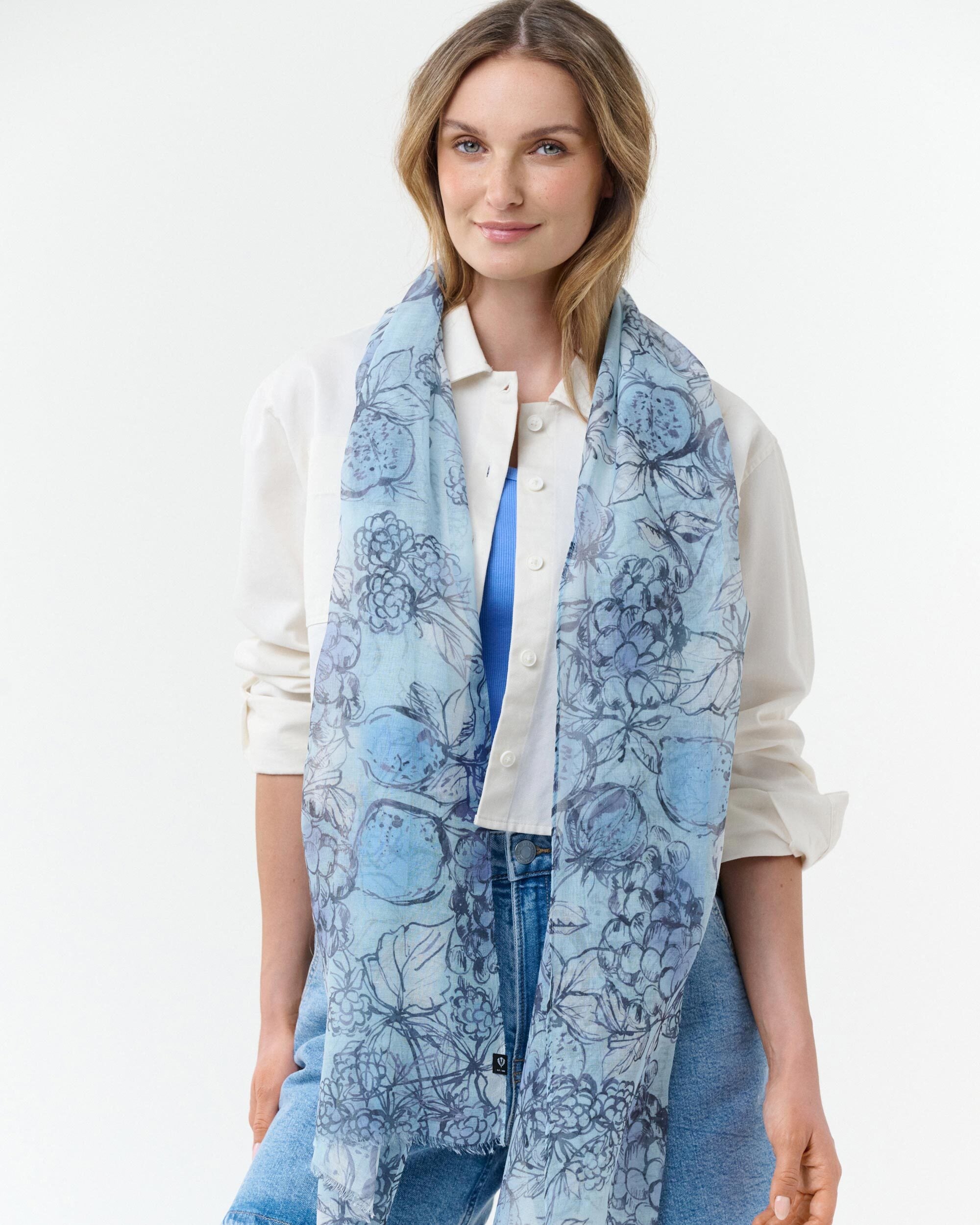 Sjaal Fraas 640071 true blue