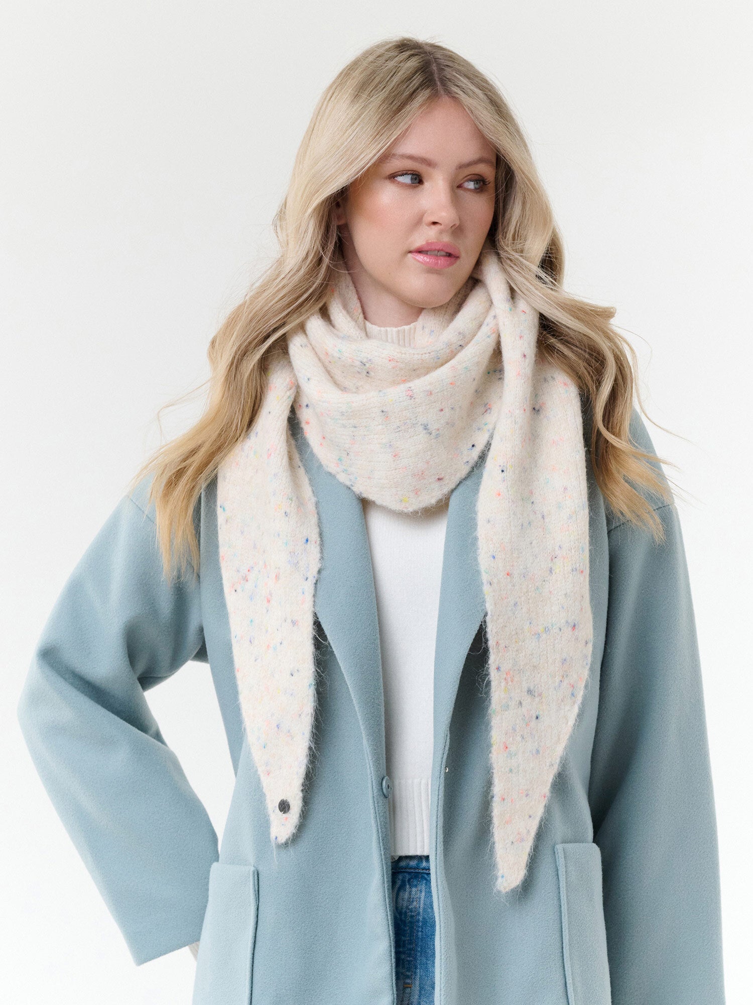 Sjaal Fraas 647057 - wit spikkel