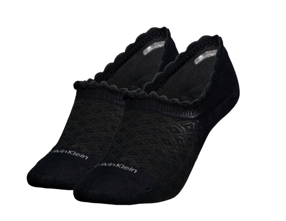 Calvin Klein Socca dames - high cut diamond open work - 2 PACK