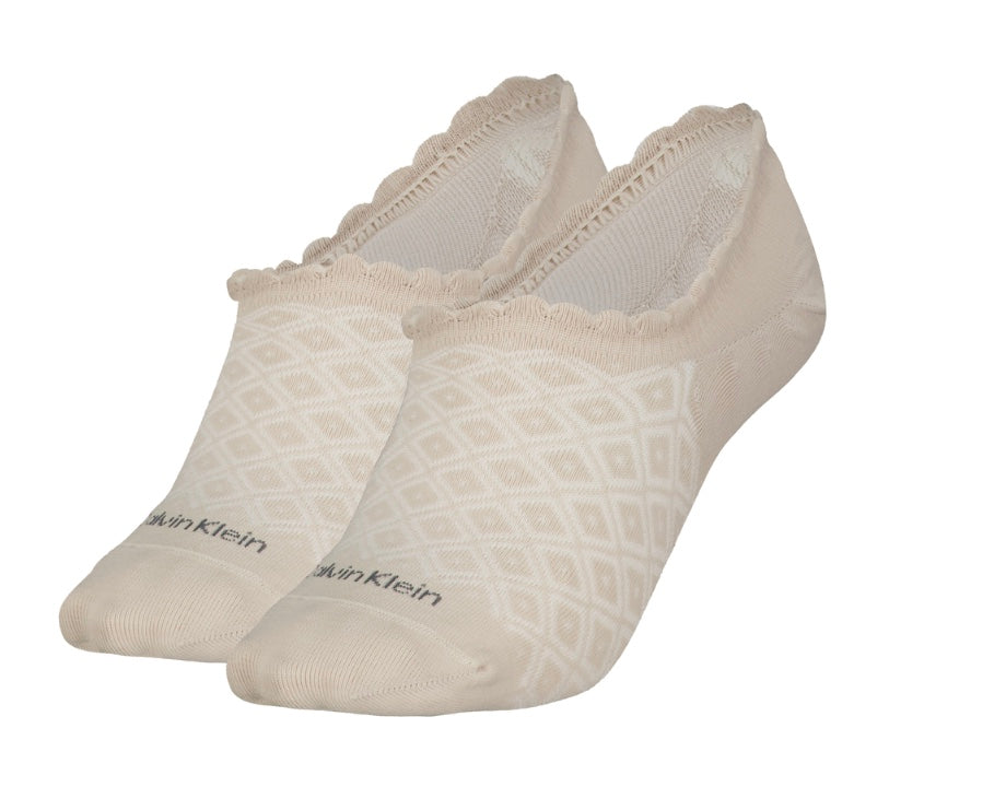 Calvin Klein Socca dames - high cut diamond open work - 2 PACK