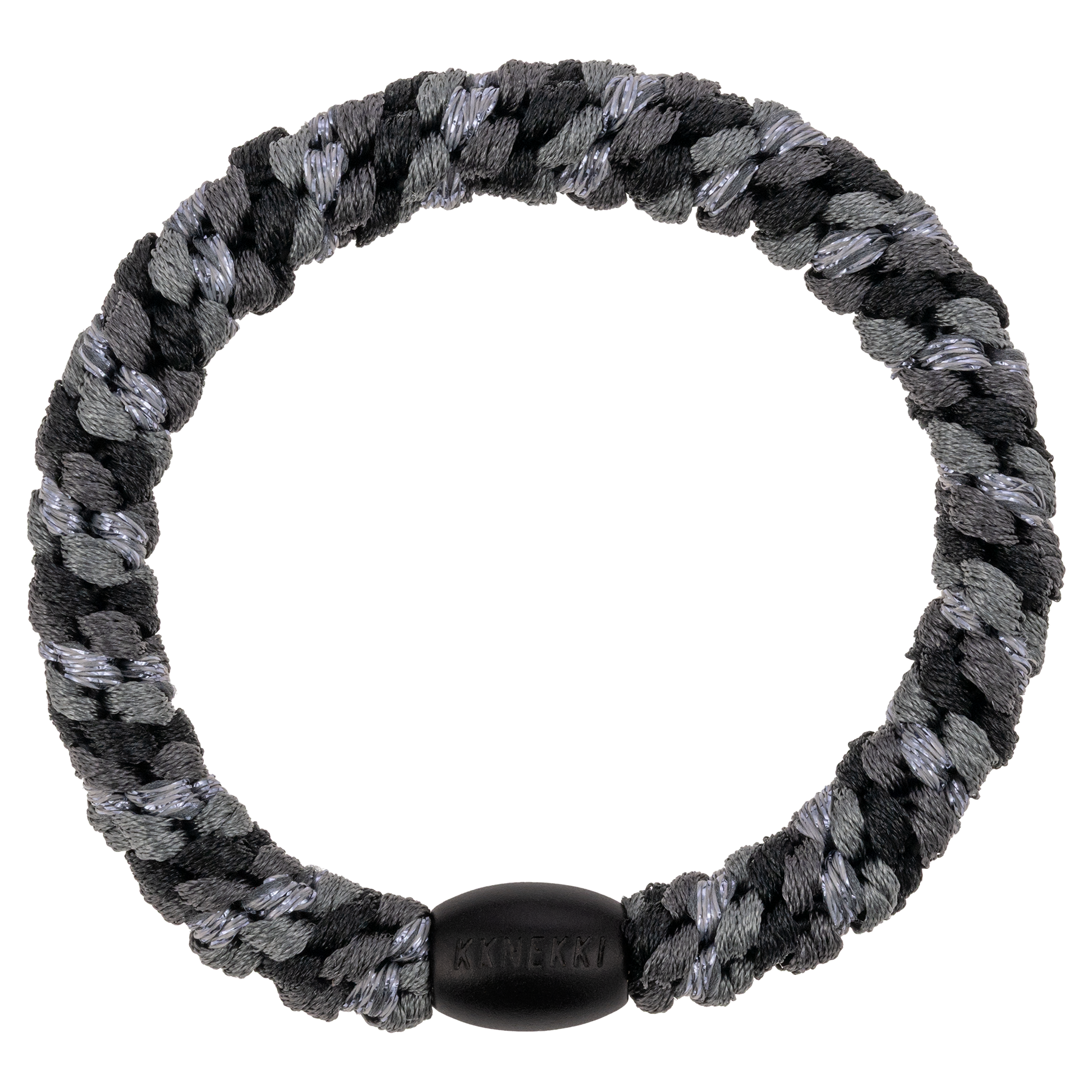 Kknekki haarelastiek - mix charcoal grey glitter