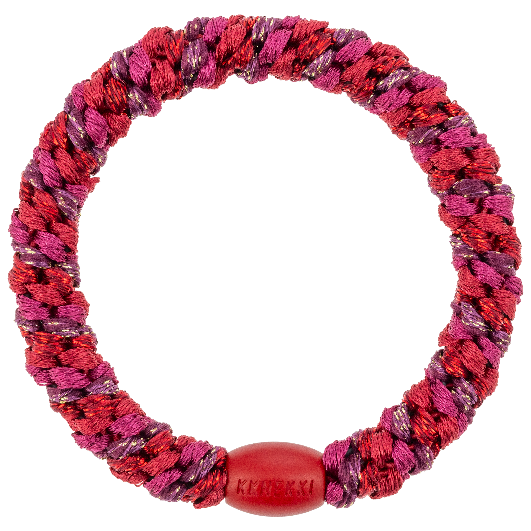 Kknekki haarelastiek - mix light bordeaux grape glitter