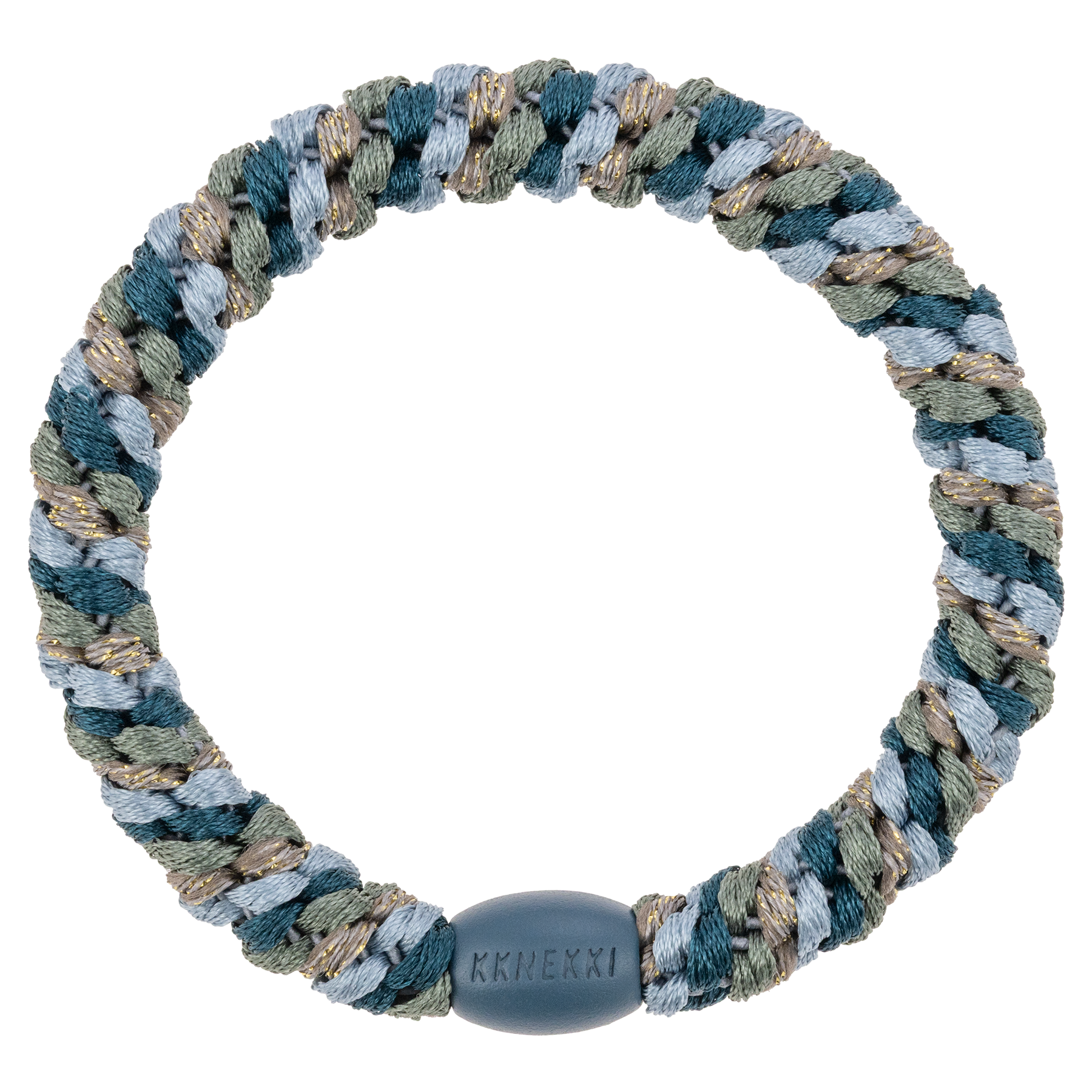 Kknekki haarelastiek - mix sage camo glitter
