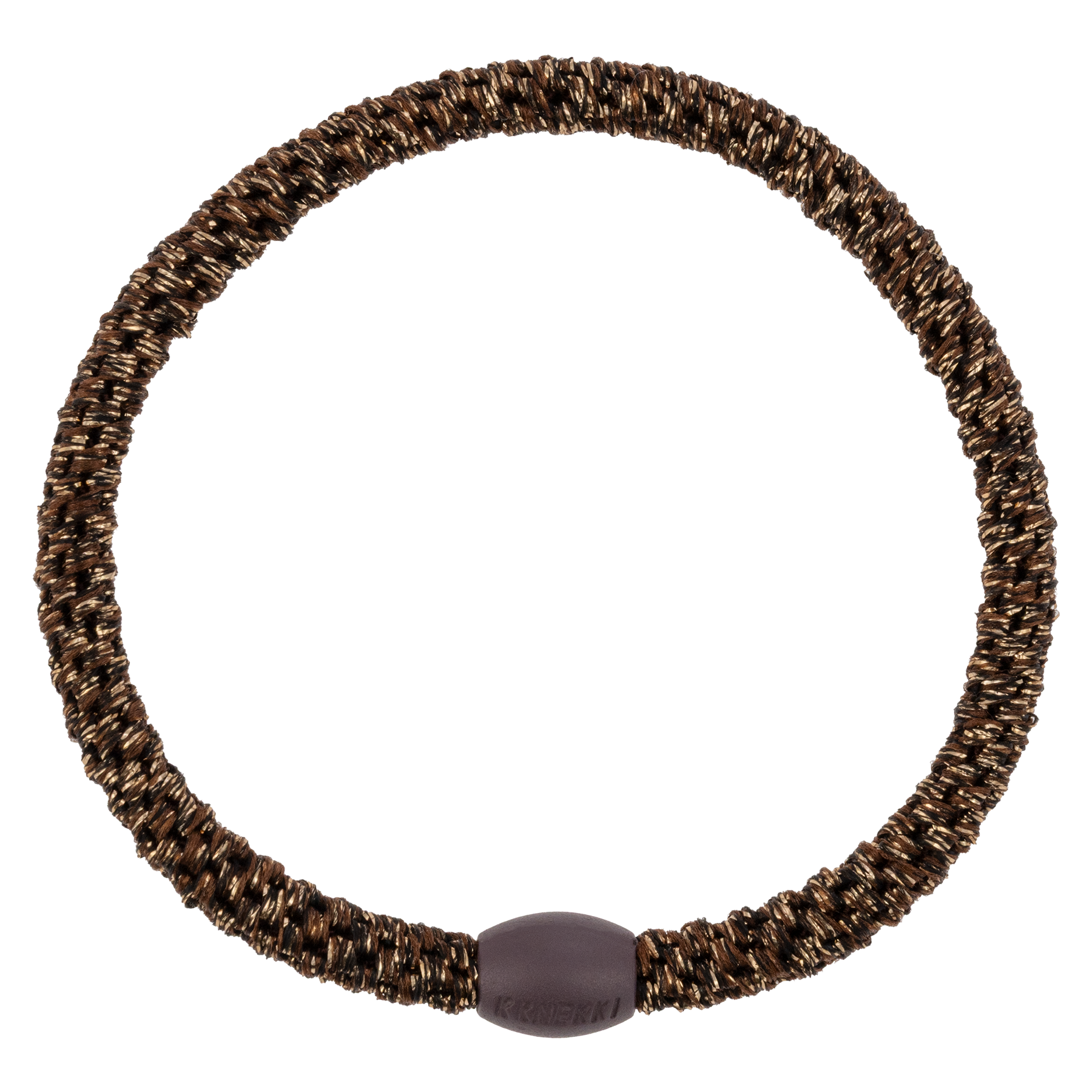 Kknekki haarelastiek - slim coffee glitter