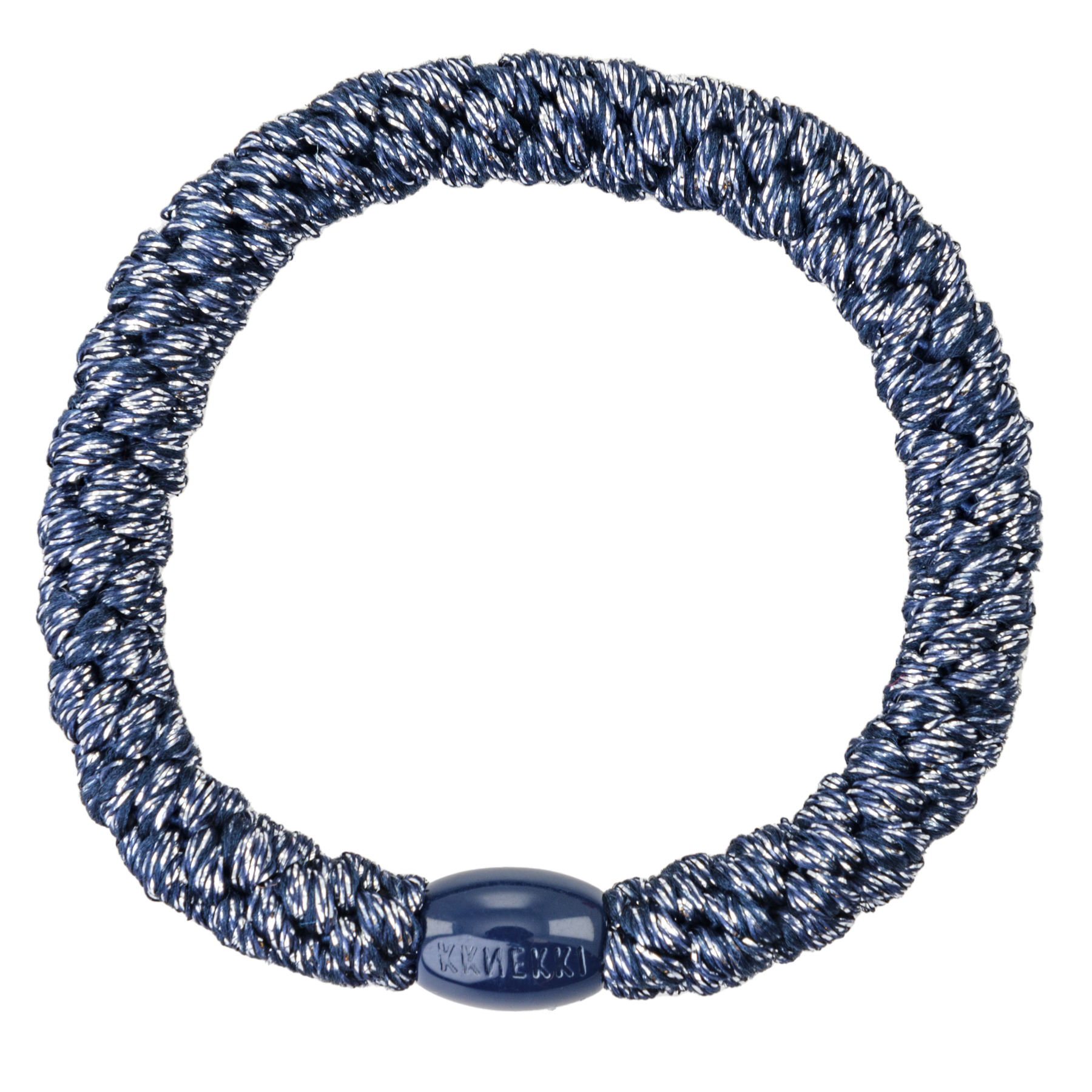 Kknekki haarelastiek - Navy Silver Glitter