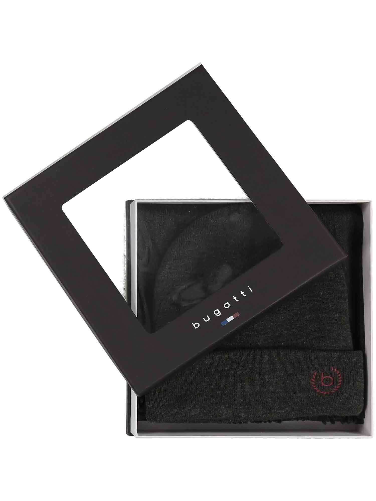 Geschenkset Muts + Sjaal heren - graphite grey