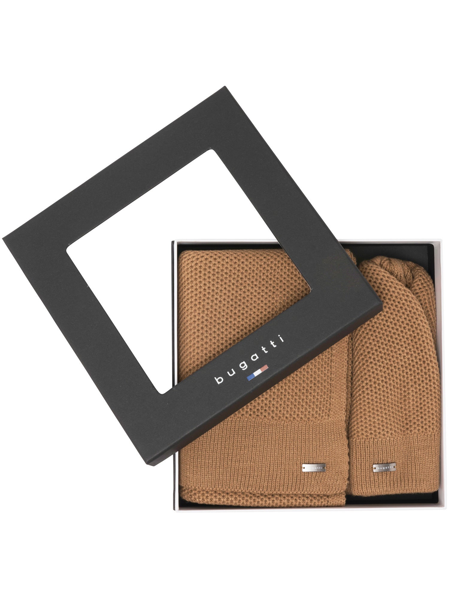 Giftbox sjaal en muts heren Bugatti -  630223 - beige