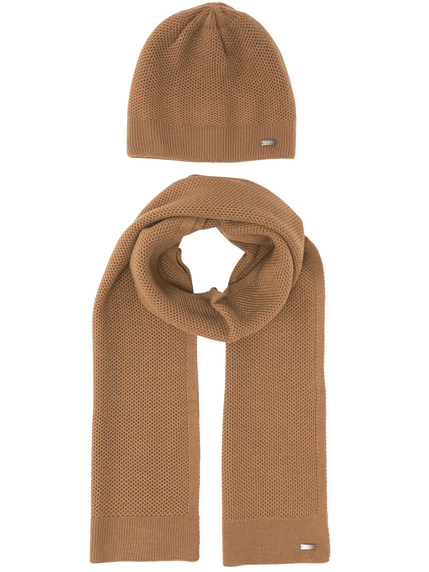 Giftbox sjaal en muts heren Bugatti -  630223 - beige
