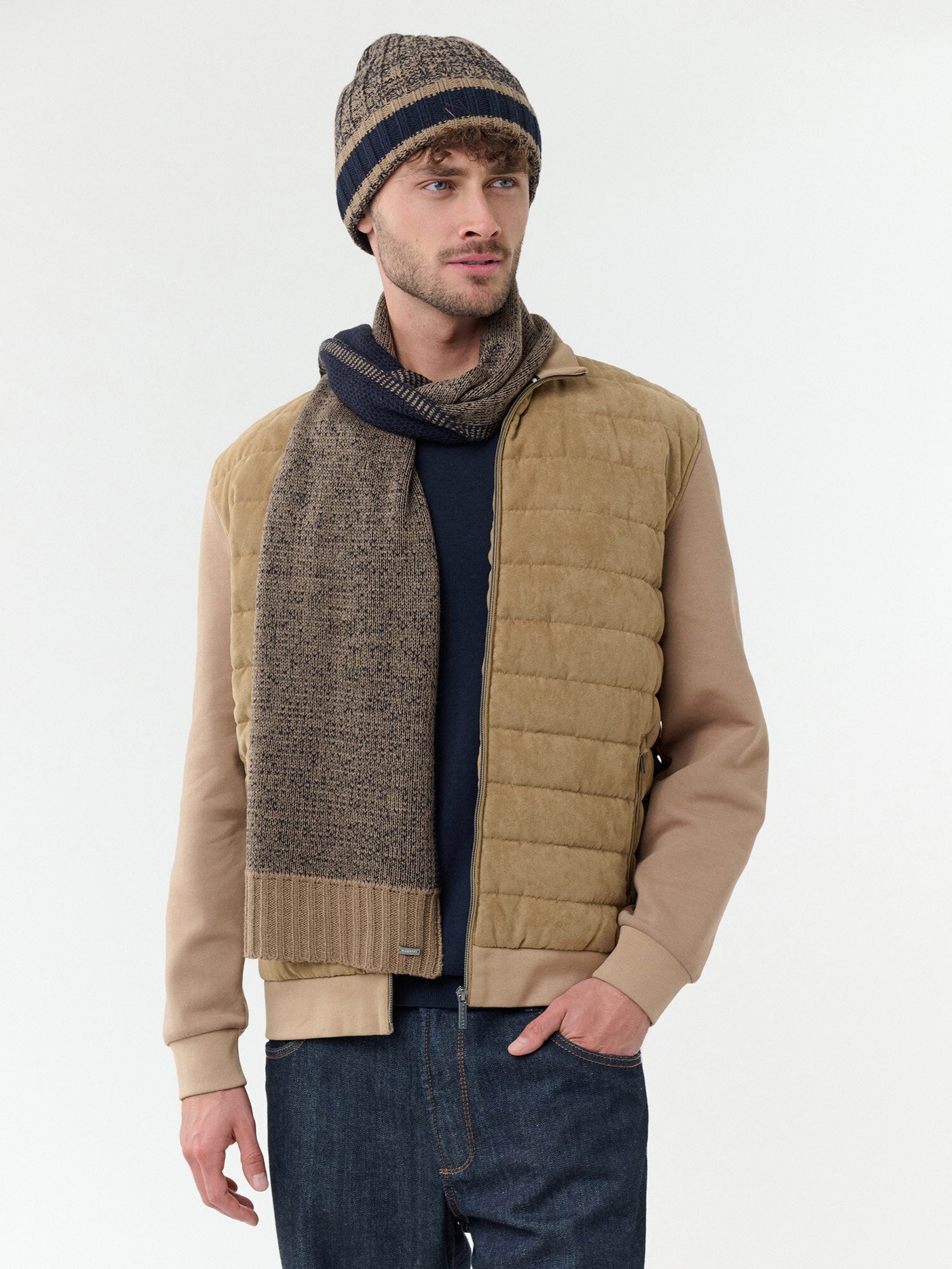 Muts heren Bugatti - 629330 blauw beige