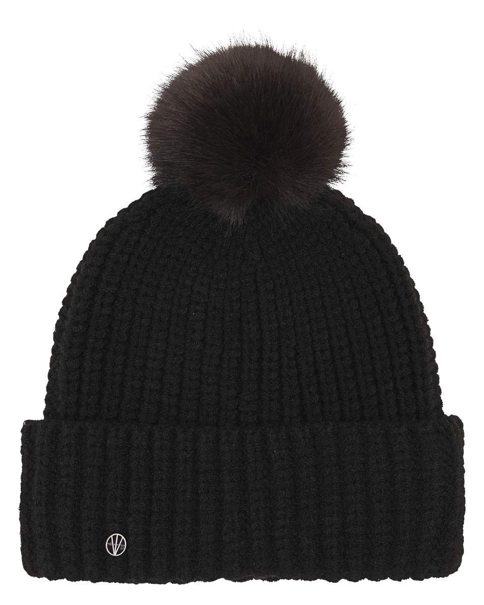 Muts met pompon Loevenich 676044 - zwart